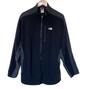 The North Face Men's Gray Black Full Zip Fleece Jacket XL